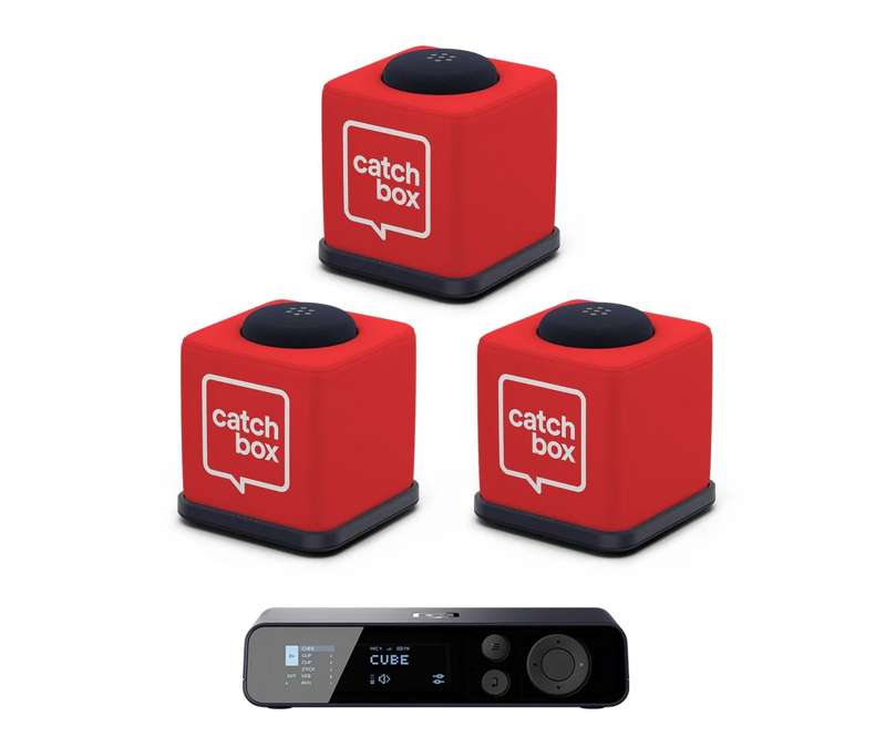Catch Box Setup Catchbox Plus System with 4 channel Hub DSP receiver with 3 Cube incl ...