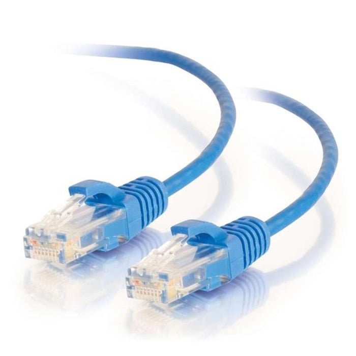 Cables To Go 0.5ft (0.15m) Cat6 Snagless Unshielded (UTP) Slim Ethernet Network Patch Cable - Blue
