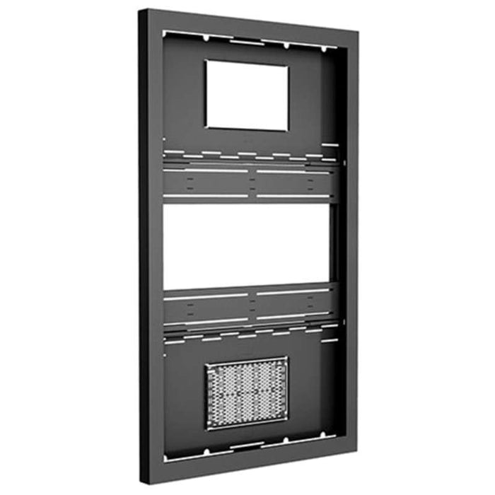 Chief Impact On-Wall Kiosk with Protective Glass - Portrait 75 Inch Black