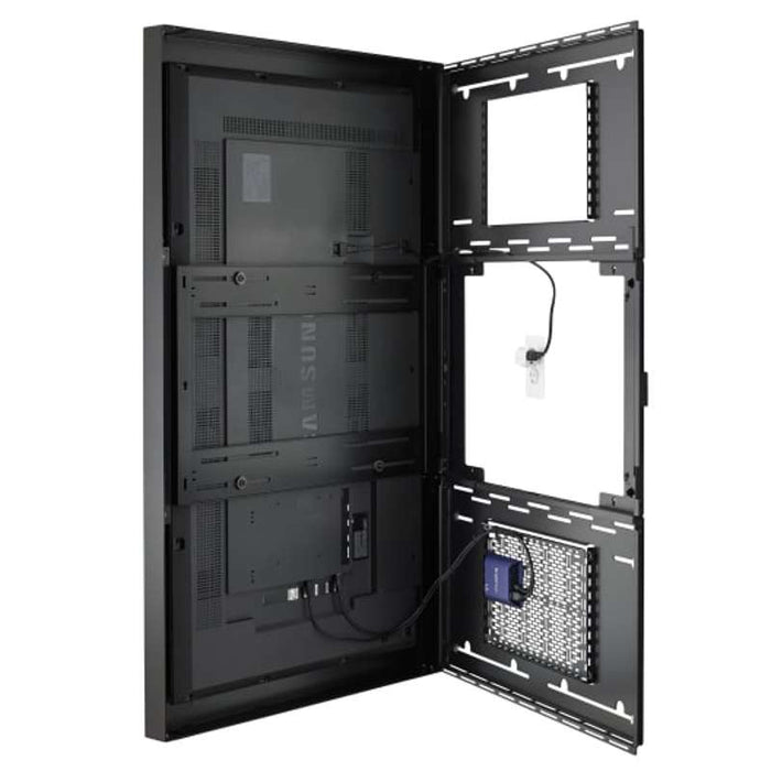 Chief Impact On-Wall Kiosk with Protective Glass - Portrait 75 Inch Black