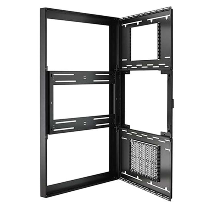 Chief Impact On-Wall Kiosk with Protective Glass - Portrait 75 Inch Black