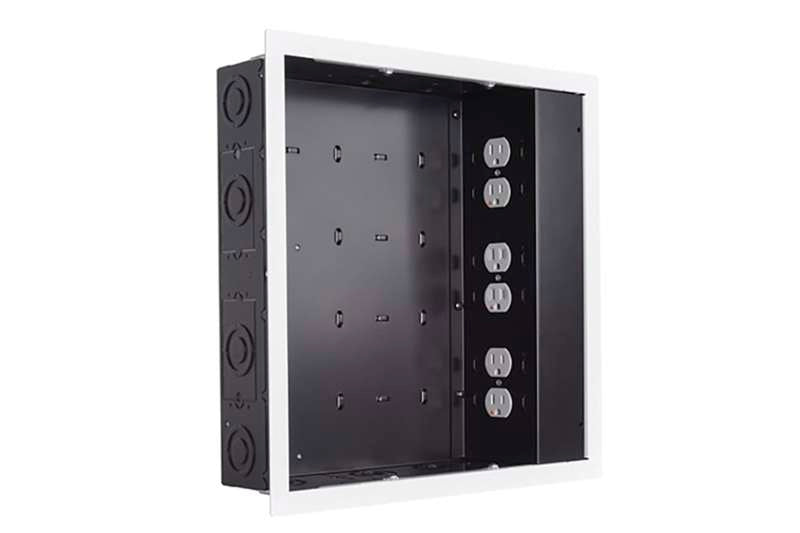 Chipac Chief Proximity In-wall Storage Box with 6 Receptacle Filter & Surge ...