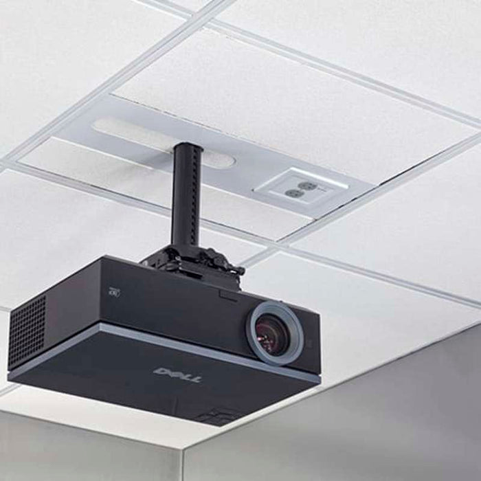 Chief Suspended Ceiling Projector System with 2-Gang Filter & Surge, Black
