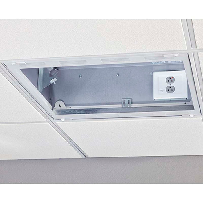 Chief 2' x 2' Above Suspended Ceiling Storage Box with 2-Gang Filter & Surge