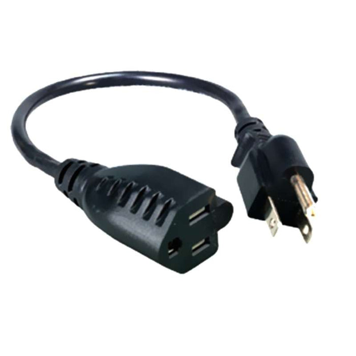 Comprehensive Video Universal AC Power Extension, NEMA 5-15P to NEMA 5-15R, 16/3 SVT Black 15ft