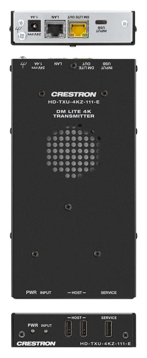 Crestron 4K60 4:4:4 DM Essentials Transmitter Receiver Pair for USB-C DisplayPort, USB 2.0, and Ethernet Signal Extension over CATx Cable