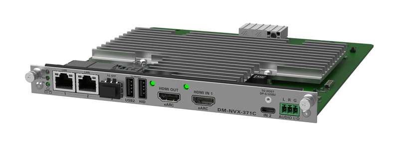 Crestron DM NVX 4K60 4:4:4 AV-over-IP Encoder/Decoder Card with HDMI and USB-C Connectivity and Downmixing