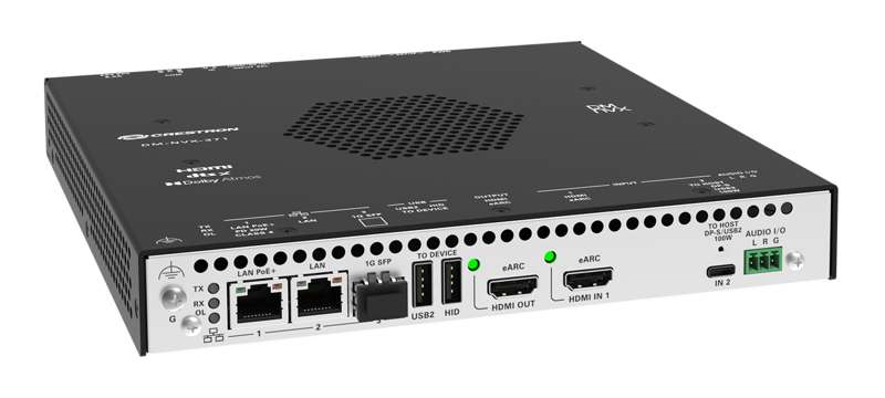 Crestron 4K60 4:4:4 AV-over-IP Encoder/Decoder with HDMI and USB-C Connectivity and Downmixing