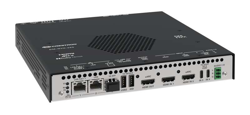 Crestron DM NVX 5K 4x1 AV-over-IP Switcher with HDMI and USB-C Connectivity and Downmixing