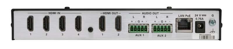 Crestron HD-MD4X2-4KZ-E 4x2 4K60 4:4:4 HDR AV Switcher