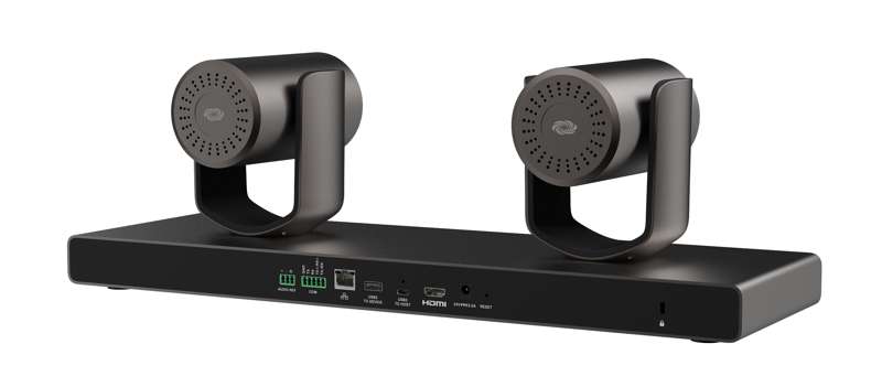 Crestron 1 Beyond i12D Intelligent 4K Dual Camera Speaker Tracking Solution, 12x Optical Zoom, Moon Gray