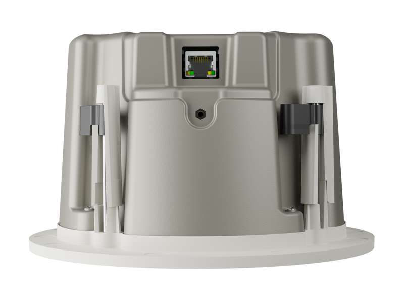 Crestron Saros 3 in. Active Full-Range In-Ceiling PoE+ Speaker with DM NAX Audio-over-IP Support, White, Textured