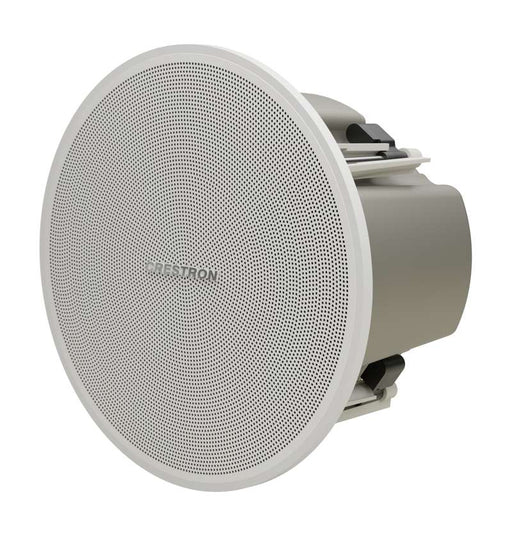 Crestron Saros 3 in. Active Full-Range In-Ceiling PoE+ Speaker with DM NAX Audio-over-IP Support, White, Textured