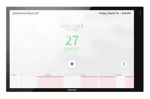 Crestron 10.1 in. Room Scheduling Touch Screen, Black Smoot