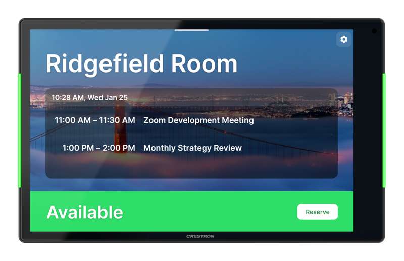Crestron 10.1 in. Room Scheduling Touch Screen, Government Version