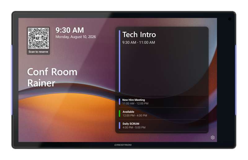 Crestron 10.1 in. Room Scheduling Touch Screen, Government Version