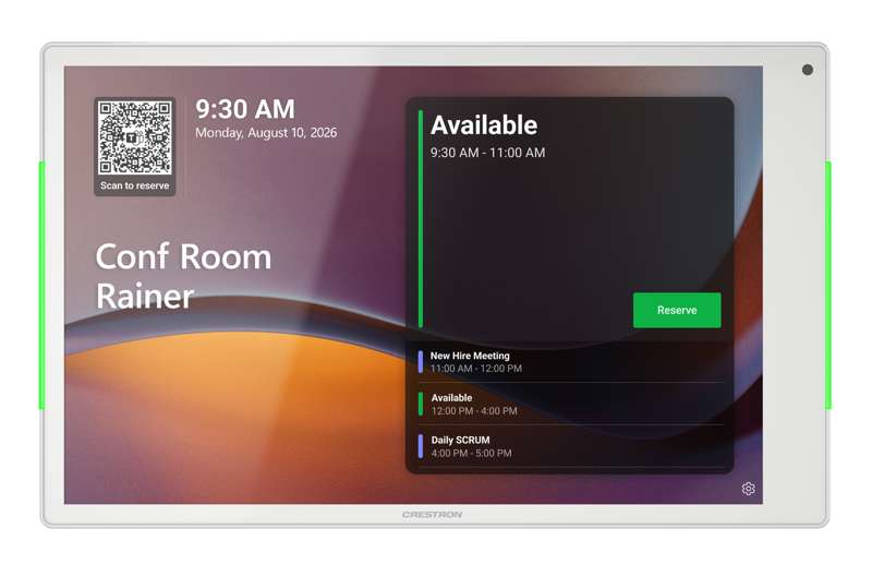Crestron 10.1 in. Room Scheduling Touch Screen, White