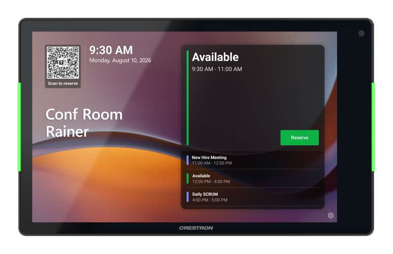 Crestron 8.1 in. Room Scheduling Touch Screen, Black