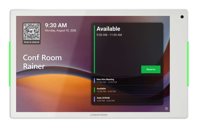 Crestron 8.1 in. Room Scheduling Touch Screen, White