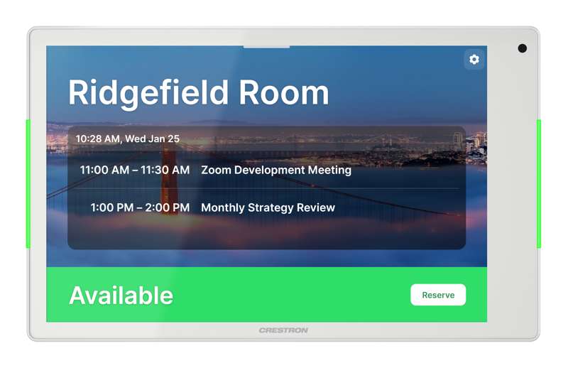 Crestron 8.1 in. Room Scheduling Touch Screen, White