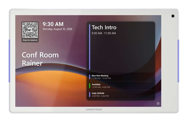 Crestron 8.1 in. Room Scheduling Touch Screen, White