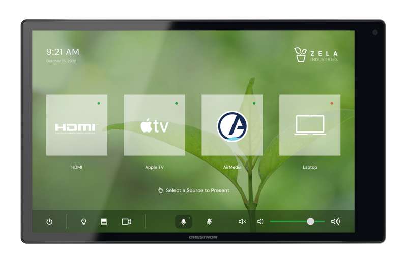 Crestron 10.1 in. Wall Mount Touch Screen, Black