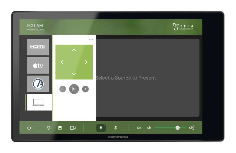 Crestron 8.1 in. Wall Mount Touch Screen, Black