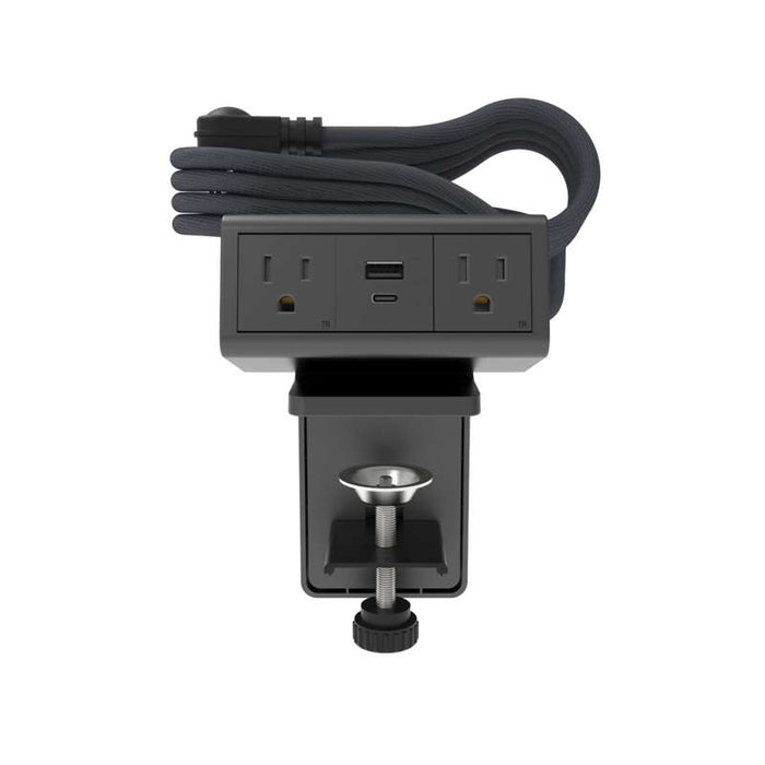 Wiremold dash Desktop Power Center, 2 Outlets and 1 USB A/C, Graphite