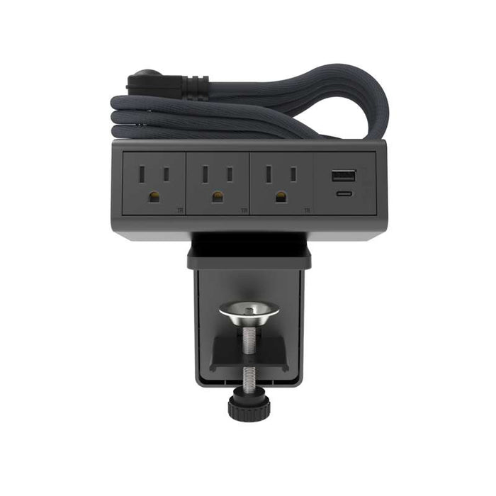 Wiremold dash Desktop Power Center, 3 Outlets and 1 USB A/C, Graphite