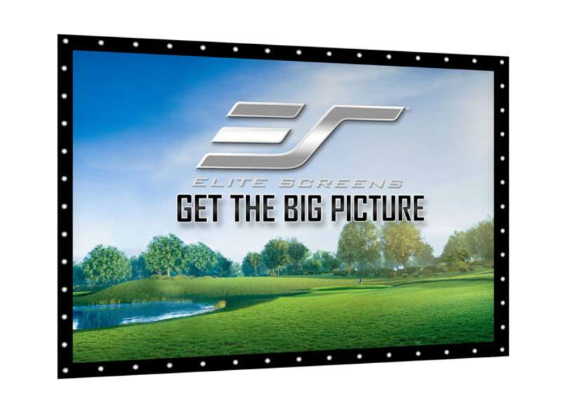 Elite GolfSim DIY, Do-it-Yourself ImpactWhite 360 Golf Impact Screen Material, Velvet Border with Metal Grommets, 118.1" x 118.1", Folded Packing