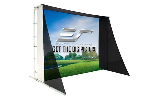 Elite Screens GolfSim Portable Multi-Sport/Golf Simulator Impact Screen, Folding-Frame Design with Enclosure Panels, Carrying Bag