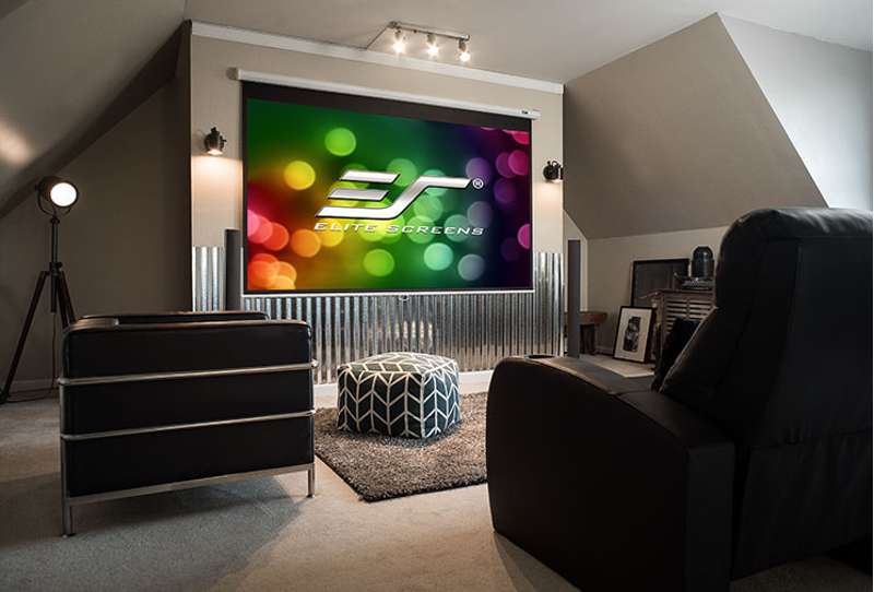 Elite Screens Manual B Series, 100-inch Diag., 16:10 Manual Screen, MaxWhite2 Material