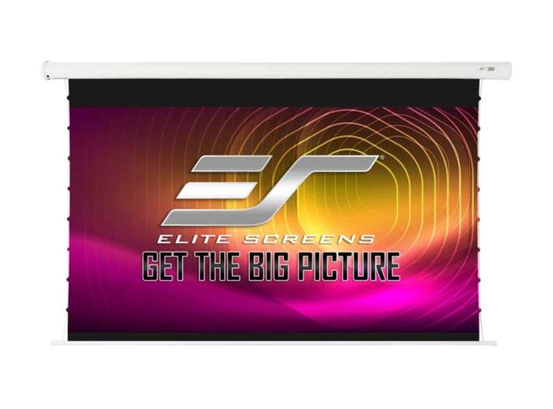Elite Screens VMAX  Tab-Tension 3 Series, 125-inch Diag., 16:9 Electric Screen, CineWhite ISF Material