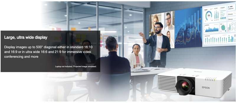 Epson PowerLite L530U WUXGA Long Throw Laser Projector
