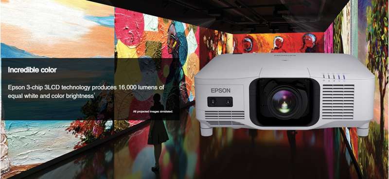 Epson EB-PQ2216W 4K 3LCD Laser White Projector  - Lens Not Included