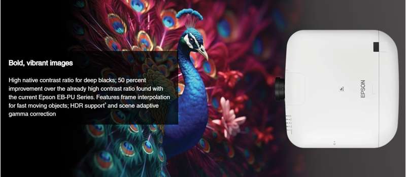 Epson EB-PQ2216W 4K 3LCD Laser White Projector  - Lens Not Included