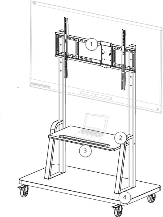 SMART Heavy Duty mobile stand for Interactive Display Panels