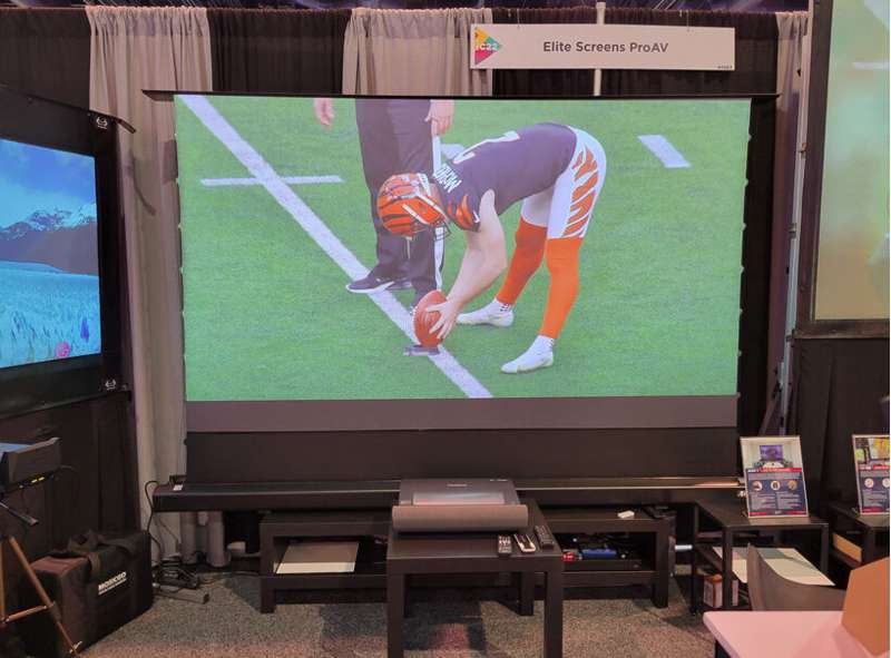 Elite Kestrel Tab-Tension DarkUST Series, 120-inch Diag. 16:9 Electric Screen, DarkUST Material