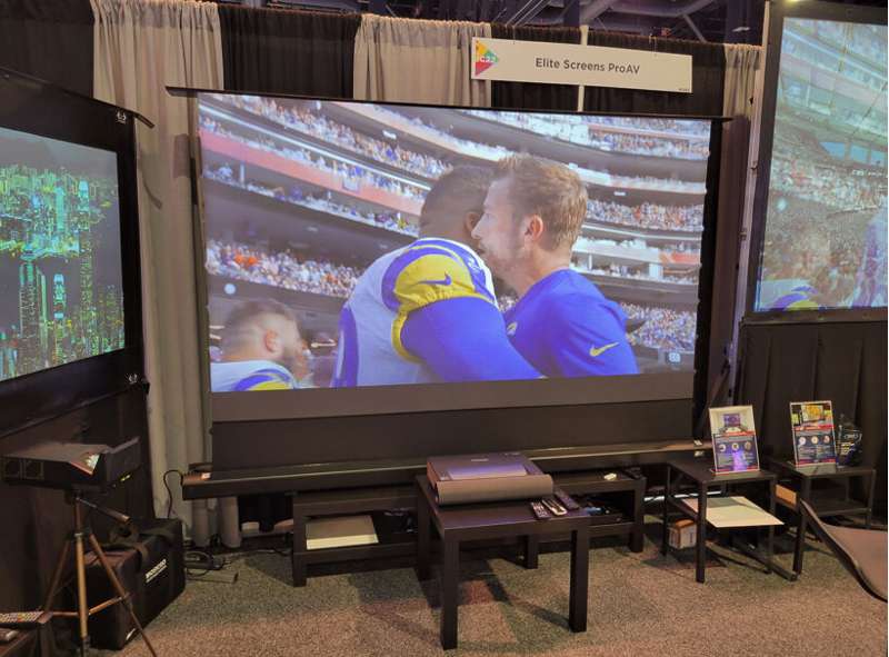Elite Kestrel Tab-Tension DarkUST Series, 120-inch Diag. 16:9 Electric Screen, DarkUST Material