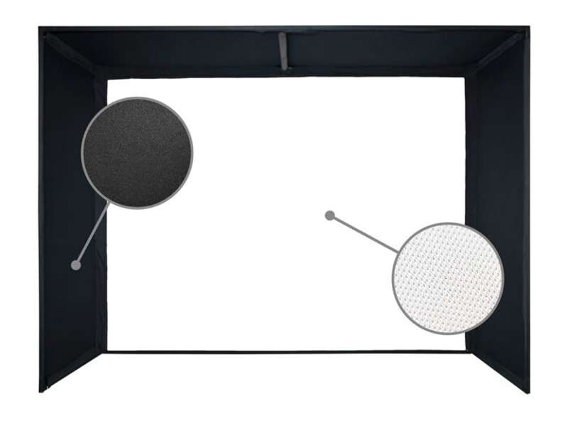 Elite GolfSim Bay Commercial Grade Multi-Sport/Golf Simulator Impact Screen, Heavy-duty Frame System with Enclosure Panels