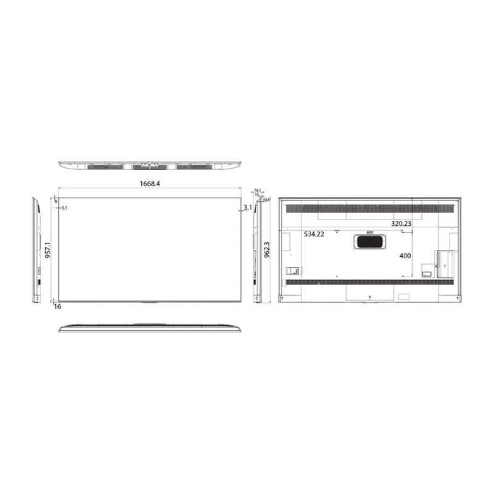 Hisense 75DP30FE 75" 4K UHD Digital Signage Display