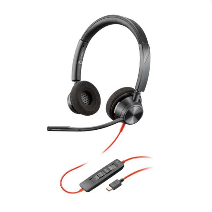 Poly Blackwire 3320 Stereo USB-C Headset +USB-C/A Adapter (8X219AA)
