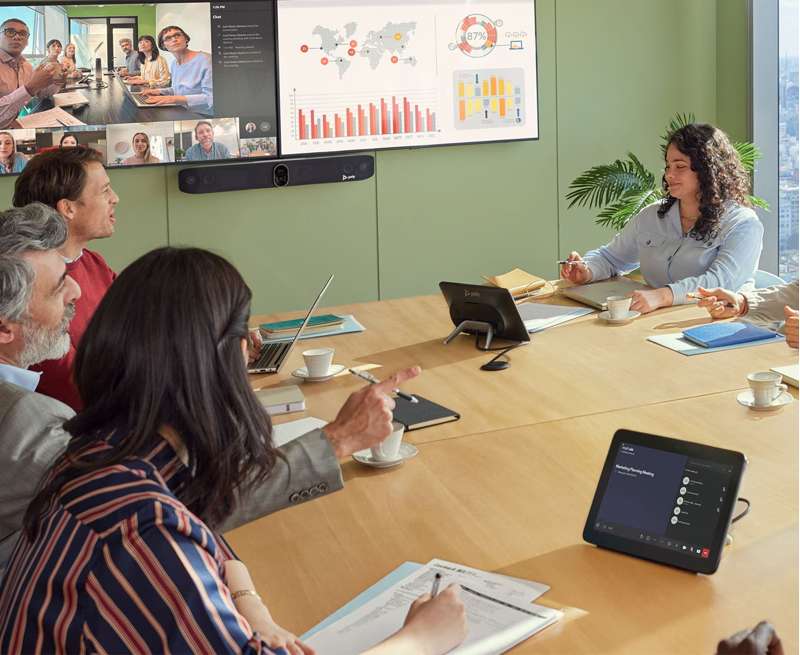 Poly Studio V72 USB Video Bar Conferencing for Large Rooms
