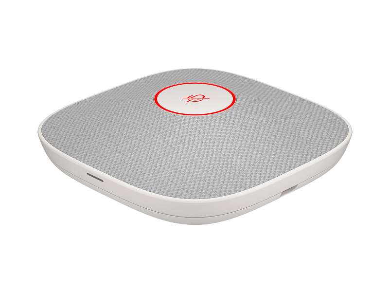 Poly A2 White Table Microphone w/ Mounting Plate I/O cables