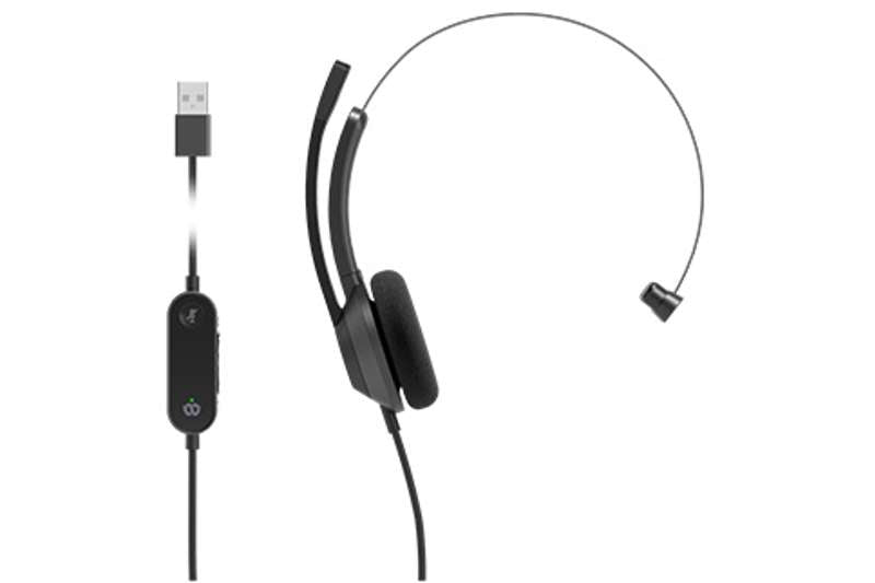 Cisco Headset 321 Wired Single Carbon Black USB-A Teams Qualified (HS-W-321Q-C-USB)