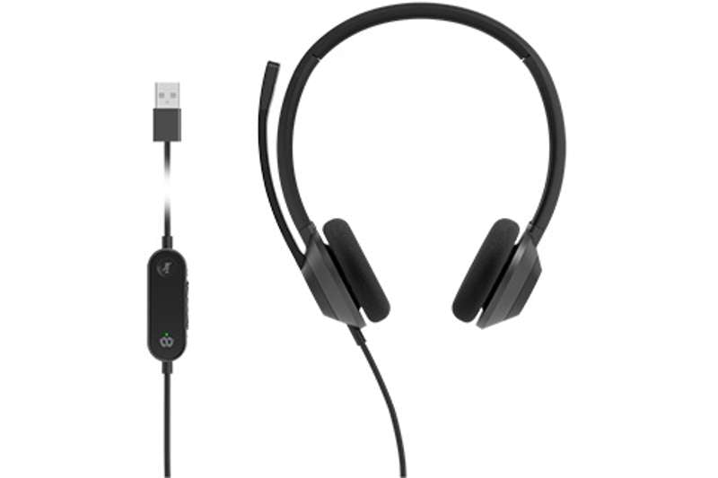 Cisco Headset 322 Wired Dual On-Ear Carbon Black USB-A (HS-W-322-C-USB)