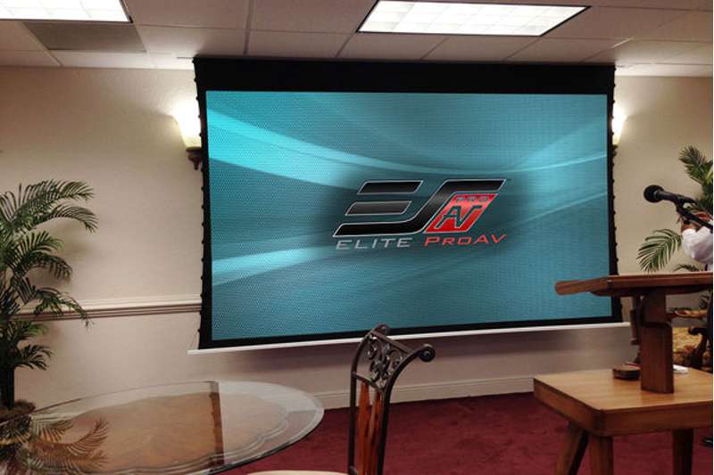 Elite Evanesce Tab-Tension Series 106 Inch Diagonal Electric Screen