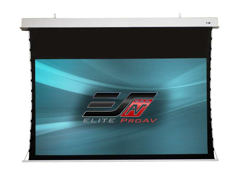 Elite Evanesce Tab-Tension Series, 114-inch Diag. 16:10 Electric Screen, CineWhite Material