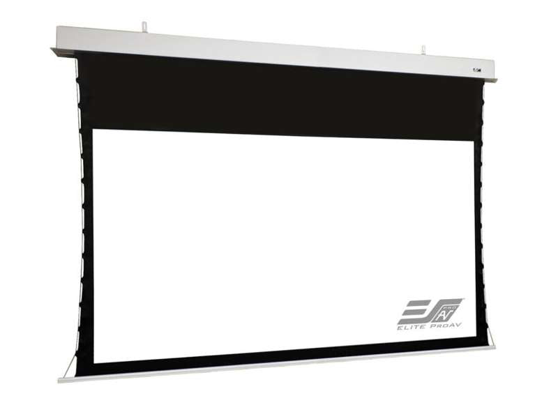 Elite Evanesce Tab-Tension Series, 126-inch Diag. 16:10 Electric Screen, CineWhite Material