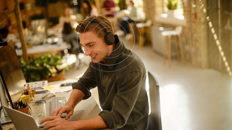 Jabra Evolve3 65 Flex MS Headset - USB-A with LINK 390a Bluetooth Adapter - Black